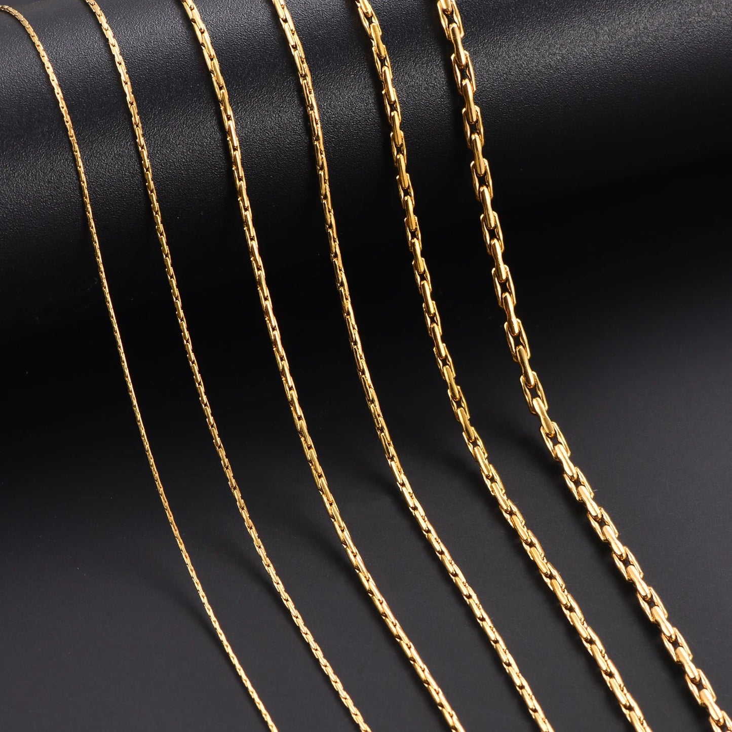 0.6/0.8/1/1.2/1.8/2.3mm Stainless Steel Gold Color Vertikal Tiny Chain Women Men's Necklace Party Gift Jewelry - The Discount Plug