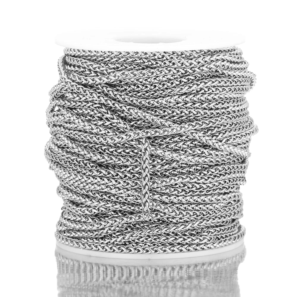 1 Meter 4mm Hiphop Snake Chains Stainless Steel Punk Necklaces Link Chains Bracelets Findings DIY Jewelry Gifts Accessories - The Discount Plug