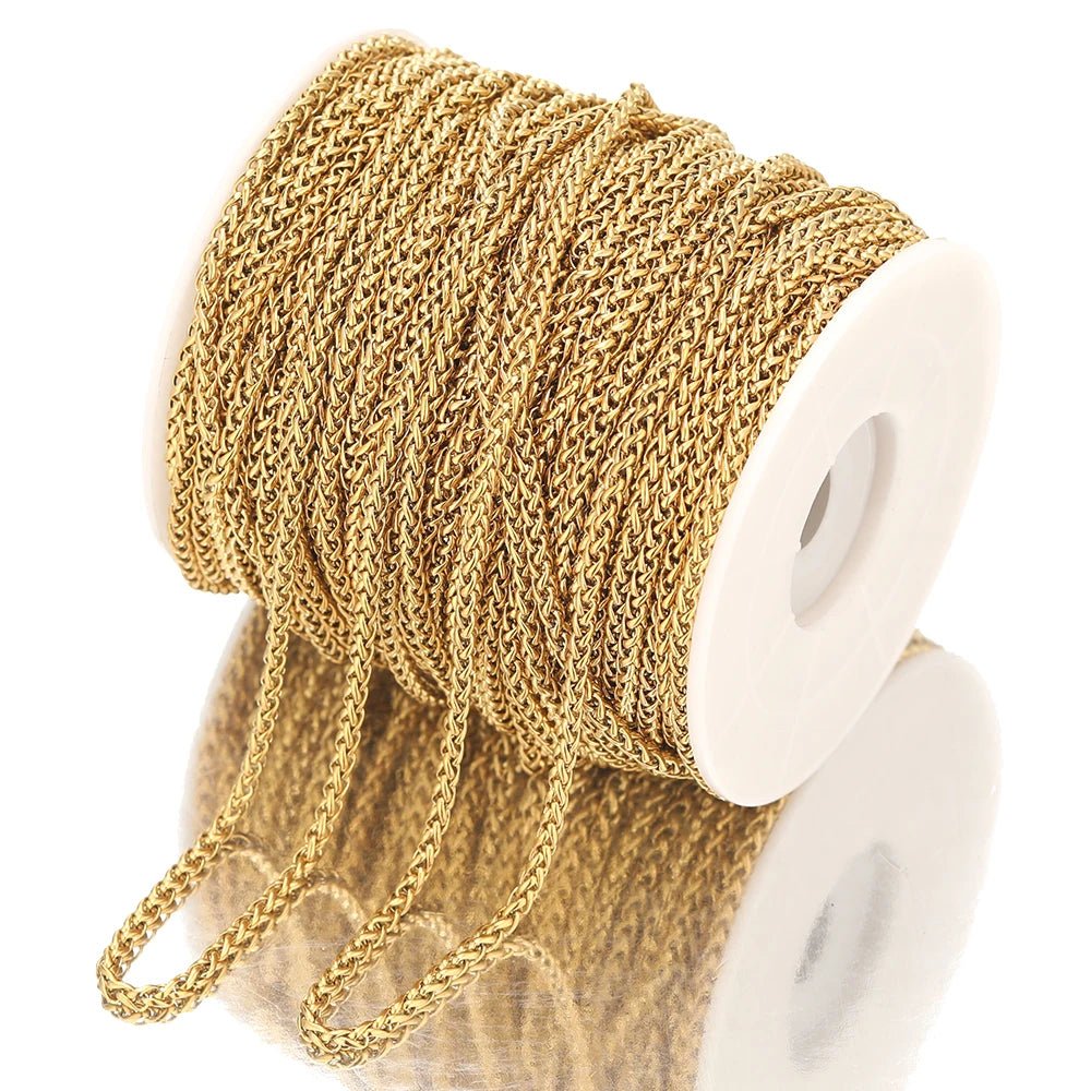 1 Meter 4mm Hiphop Snake Chains Stainless Steel Punk Necklaces Link Chains Bracelets Findings DIY Jewelry Gifts Accessories - The Discount Plug