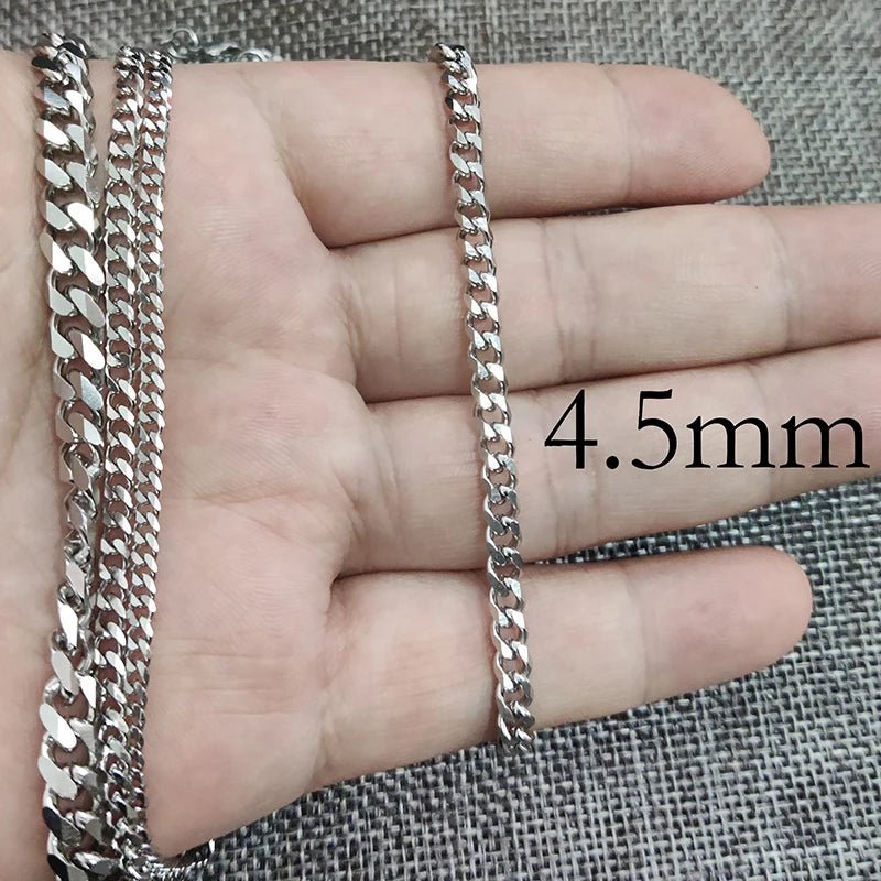 10 Feet Cuban Chain Stainless Steel Cuban Link Chain Gold Plated Black Curb Chain for Men or Women Jewelry Making - The Discount Plug