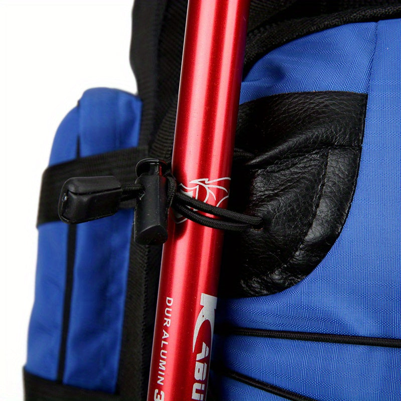 90L High-Capacity Travel Backpack - Durable Polyester, Blue with Black Accents, Plaid Pattern, Adjustable Chest Strap, Multiple Pockets for Outdoor Adventures, Camping & Hiking, Backpack for Travel