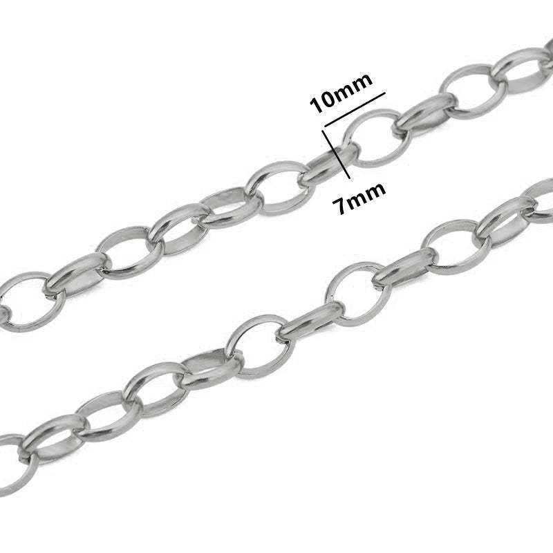 1meter PVD Gold Plated Stainless Steel Thick Large Heavy Chains for Jewelry Making Necklace Bracelet DIY Jewelry Chain Finding - The Discount Plug