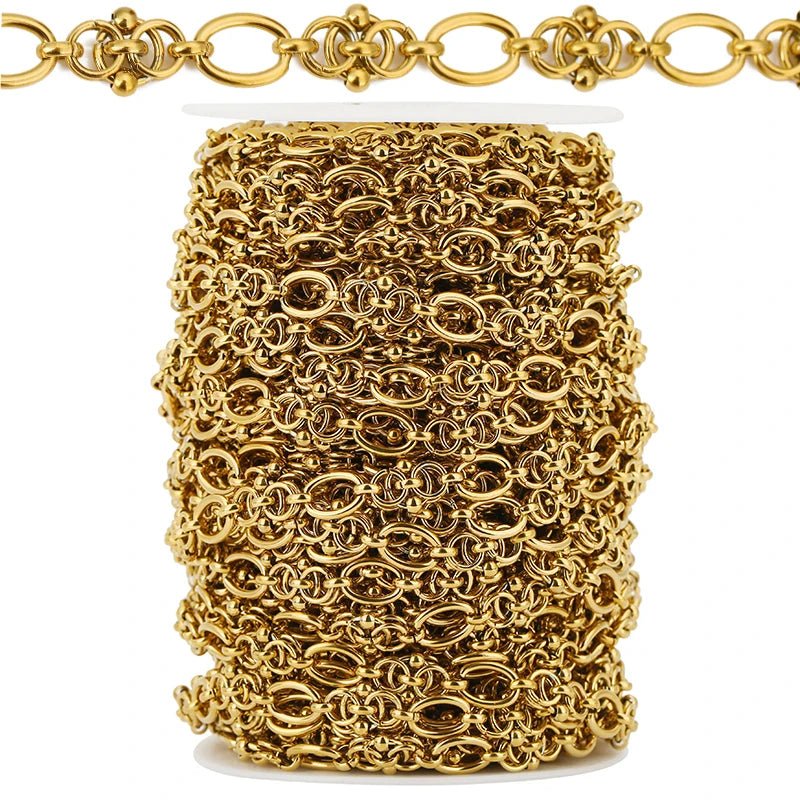 1meter PVD Gold Plated Stainless Steel Thick Large Heavy Chains for Jewelry Making Necklace Bracelet DIY Jewelry Chain Finding - The Discount Plug
