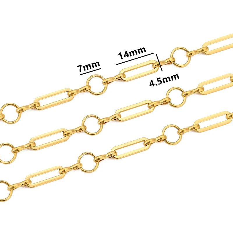 1meter PVD Gold Plated Stainless Steel Thick Large Heavy Chains for Jewelry Making Necklace Bracelet DIY Jewelry Chain Finding - The Discount Plug