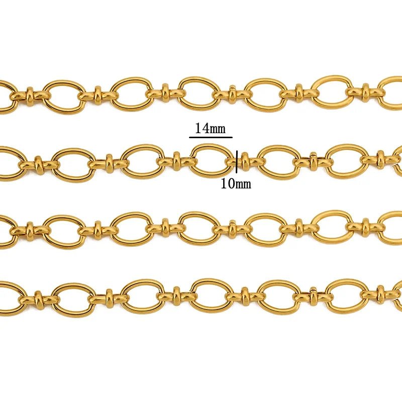 1meter PVD Gold Plated Stainless Steel Thick Large Heavy Chains for Jewelry Making Necklace Bracelet DIY Jewelry Chain Finding - The Discount Plug
