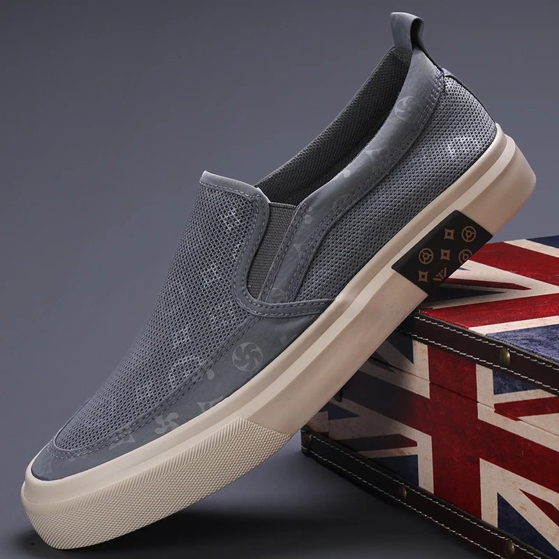 2024 New Men's Canvas Shoes Slip On Flat Outdoor Mens Sneakers Lightweight Driving Loafers Breathable Men's Canvas Shoes SS24611 - The Discount Plug