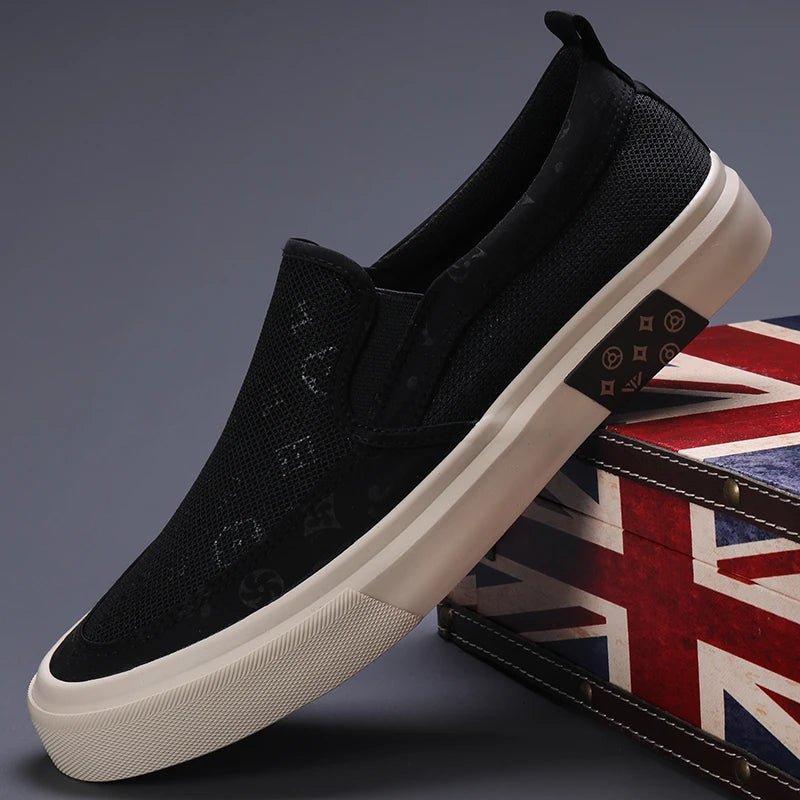 2024 New Men's Canvas Shoes Slip On Flat Outdoor Mens Sneakers Lightweight Driving Loafers Breathable Men's Canvas Shoes SS24611 - The Discount Plug