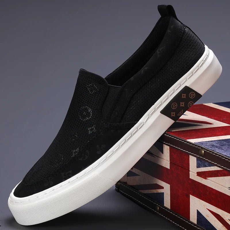 2024 New Men's Canvas Shoes Slip On Flat Outdoor Mens Sneakers Lightweight Driving Loafers Breathable Men's Canvas Shoes SS24611 - The Discount Plug