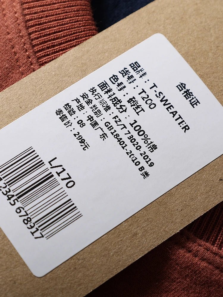 2025 Summer New American Retro Short Sleeve O - neck Solid Color T-shirt Men's Fashion 100% Cotton Washed Casual Terry Cloth Tops - The Discount Plug