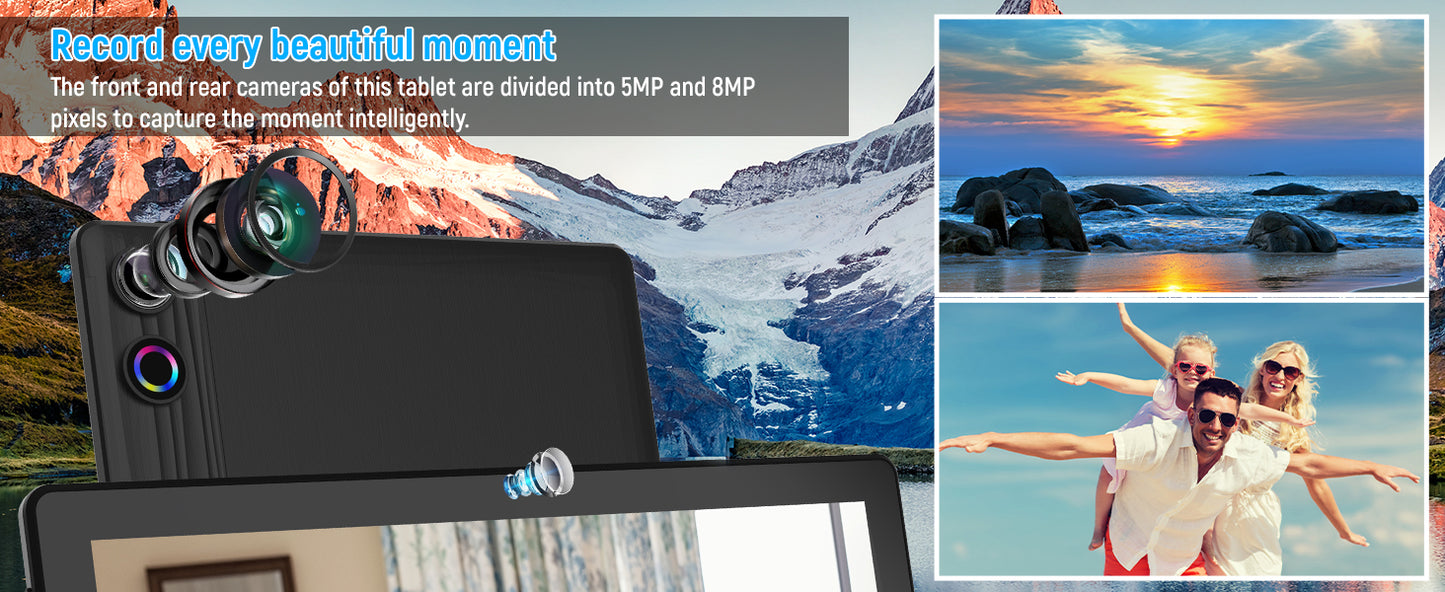 URAO A10L Android 14 Tablet 10.1-inch 12GB RAM 64GB ROM Octa-Core 5G WiFi with Keyboard Mouse Touch Pen Headset Case Tablet Kit