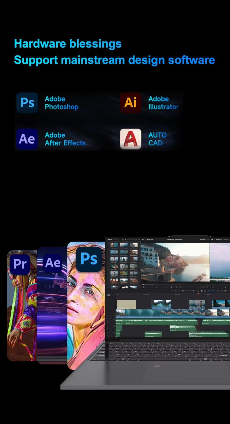 Portable Notebook Windows 11 Pro 15.6 inch Laptop Computer HD Screen Intel Core i7-6500U 16GB RAM 1TB 2TB SSD laptops PC