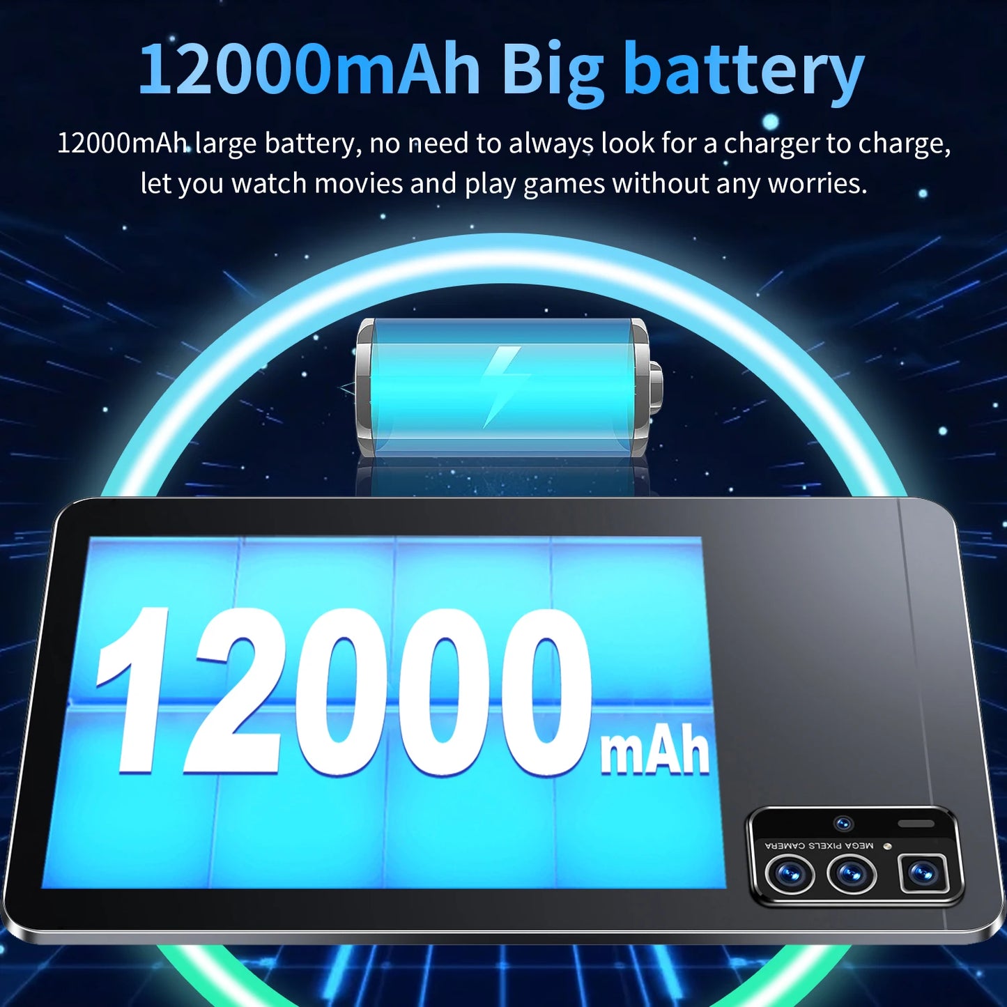 2025 5G Original 10.36Inch Tablet Android 16GB RAM 1TB ROM 12000mAh battery Android 13.0 MTK6797 10-core WiFi Network Dual Sim