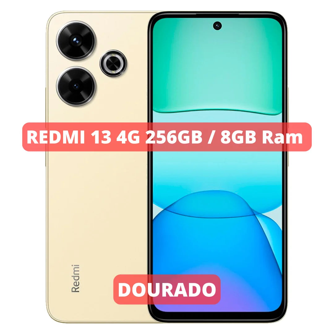 Celular Xiaomi Redmi 13 4G | Câmera 108MP , Processador Mediatek Dimensity 6080 (6 nm), Bateria 5000mah, Carregamento 33W