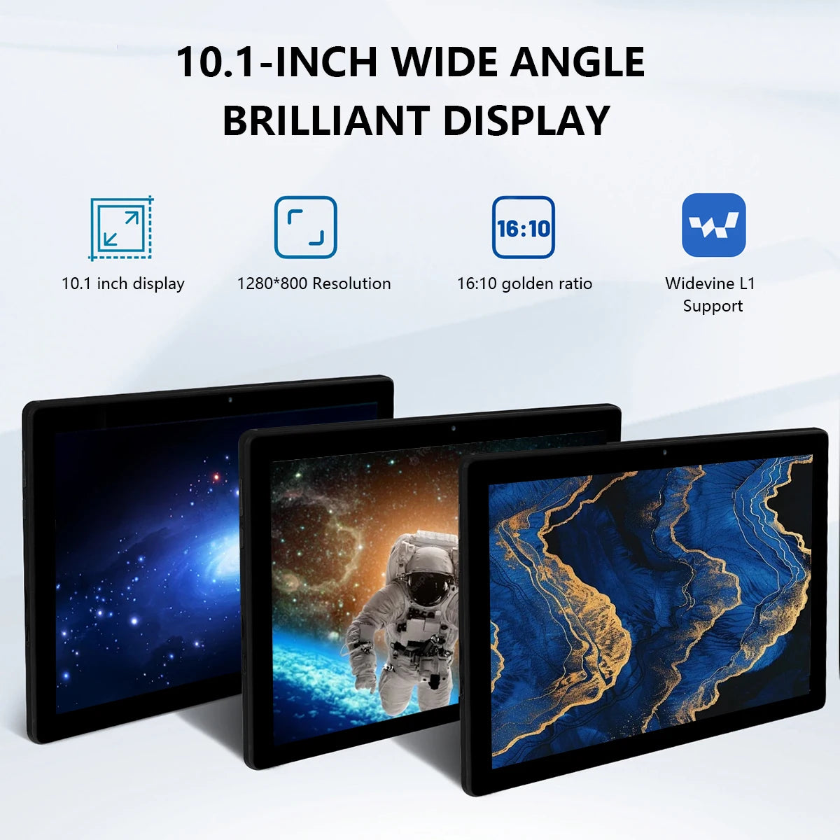 A10L 10Inch Tablet Android 14 12GB RAM 64GB ROM 1TB Expand WiFi6 Face Unlock HD IPS Screen Keyboard Mouse Stylus For PC Pad Gift