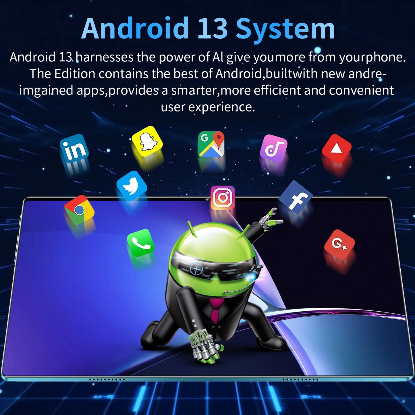 2025 5G Original 10.36Inch Tablet Android 16GB RAM 1TB ROM 12000mAh battery Android 13.0 MTK6797 10-core WiFi Network Dual Sim