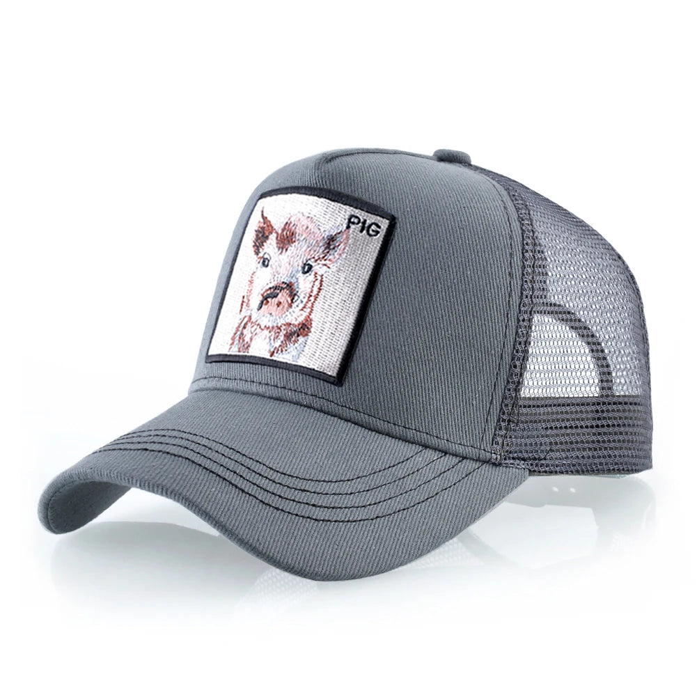 New Fashion Baseball Caps Men Women Snapback Mesh Baseball hats With Horse Embroidery Patch Trucker Casquette Summer Visor Caps