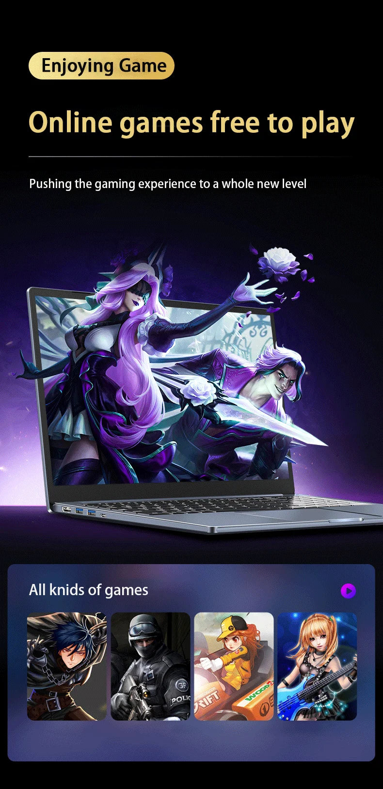 15.6 inch Laptop Intel Core i7-1255U i9-12900H Ultrabook Computer 2*DDR4 MAX 64GB RAM 2*M.2 2TB SSD Notebook Fingerprint unlock