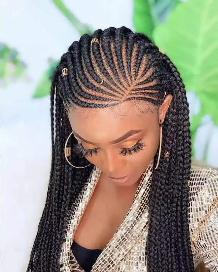 36inch Synthetic Braid Lace Front Wigs for Women Glueless African Box Braided Laces Wigs Vendors Wholesale