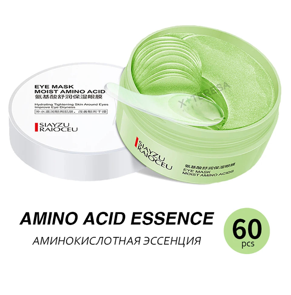 24K Gold Eye Patches Korean Collagen Firming Tender Eye Care Hydrogel Relax Seaweed Green Eyes Mask Moisturizing Hydrating