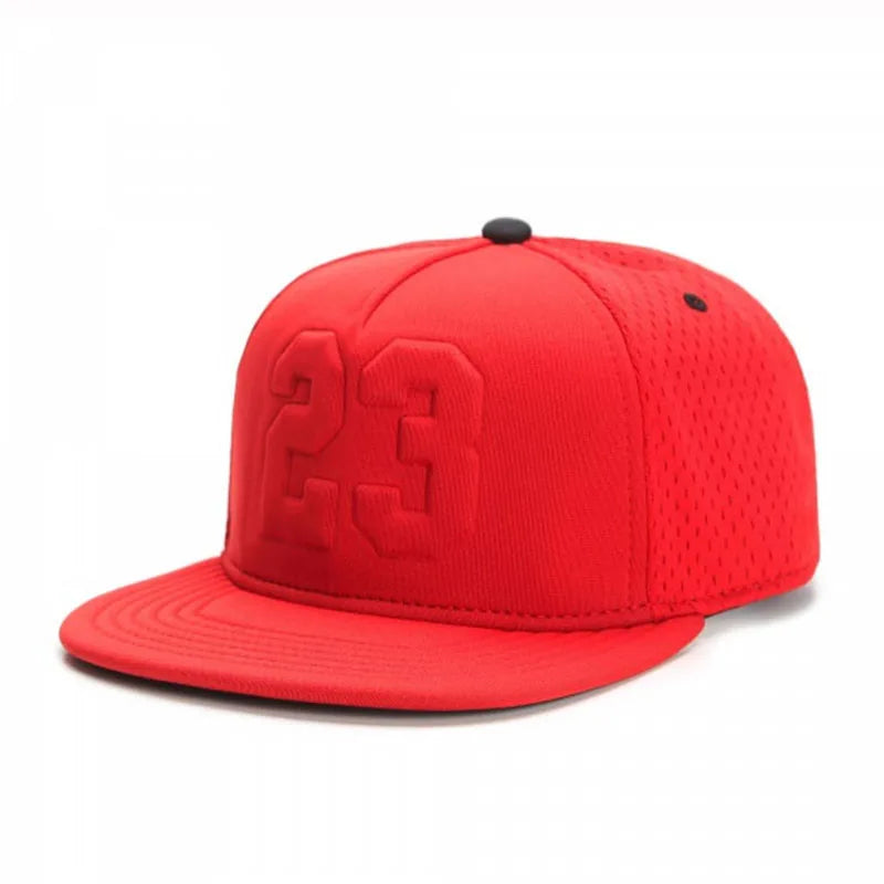PANGKB Brand LEGEND CAP summer breathable quick drying red 23 snapback hat adult sports hip hop outdoor sun baseball cap