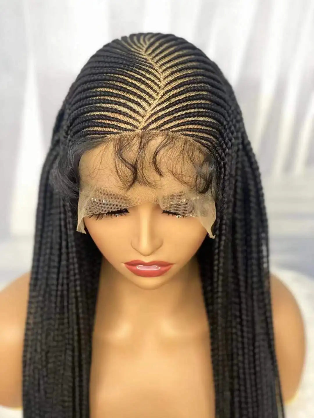 36inch Synthetic Braid Lace Front Wigs for Women Glueless African Box Braided Laces Wigs Vendors Wholesale