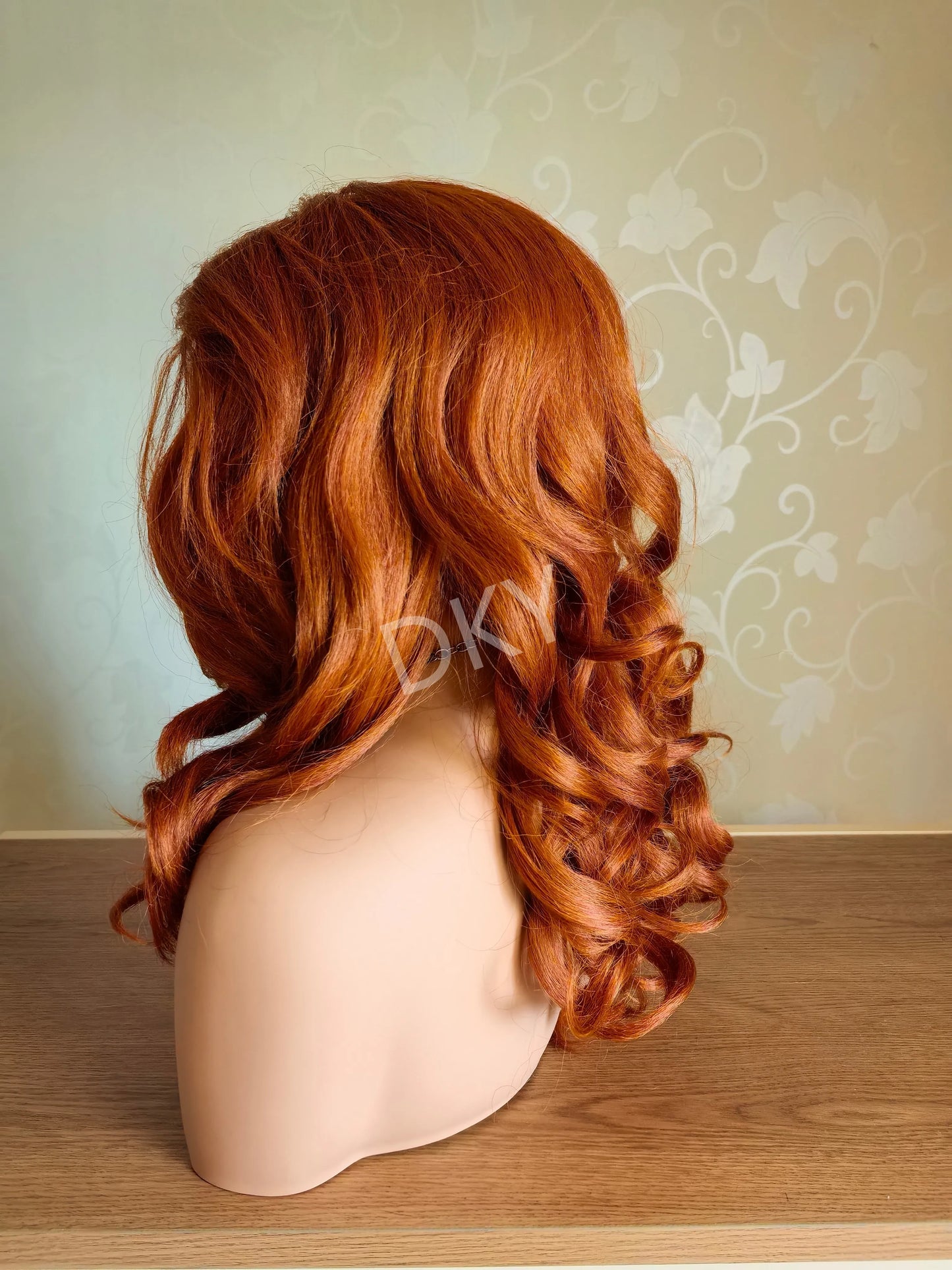Small T-part Lace Front Natural Hairline Wig Elegant High Temperature Fiber Synthetic High Quality Orange Yaki Big Curly Wigs
