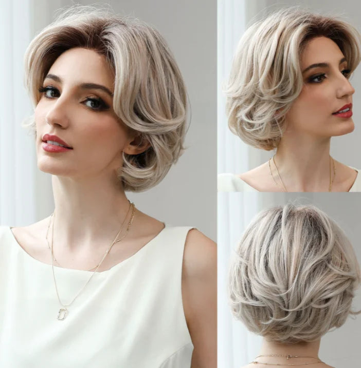 New Arrival High Quality Transparent Lace Synthetic Fiber Monofilament Mono Lace Wigs for Women Heat Resistant White Wig