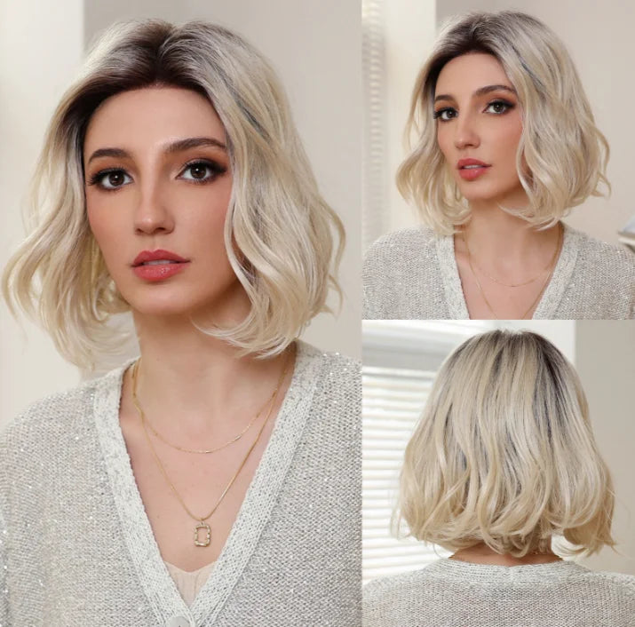 New Arrival High Quality Transparent Lace Synthetic Fiber Monofilament Mono Lace Wigs for Women Heat Resistant White Wig