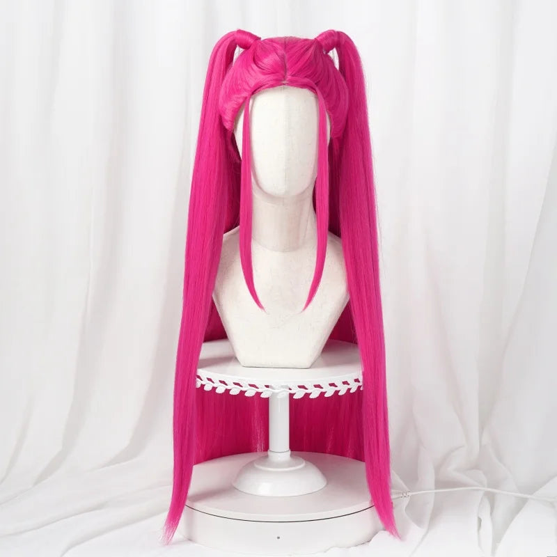 Wholesale KPOP Movie Wig Cosplay Rose Mira Purple Rumi Black Purple Zoey Synthetic Anime Cosplay Heat Resistant Hair Wig