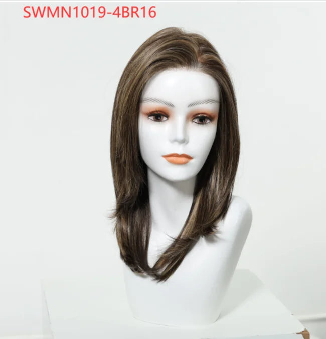 New Arrival High Quality Transparent Lace Synthetic Fiber Monofilament Mono Lace Wigs for Women Heat Resistant White Wig