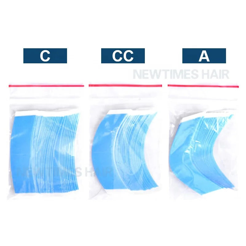Walker Lace Front Wig Tape Contours for Toupee Hair Systems Adhesive Tape 36PCs (Blue Tape)