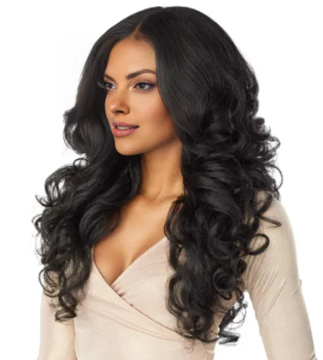 High Temperature Fiber Latisha Synthetic Wig Heat Resistant Natural Look Pre-Plucked Hairline Glueless Lace Front Wig for Women