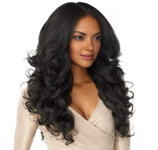 High Temperature Fiber Latisha Synthetic Wig Heat Resistant Natural Look Pre-Plucked Hairline Glueless Lace Front Wig for Women