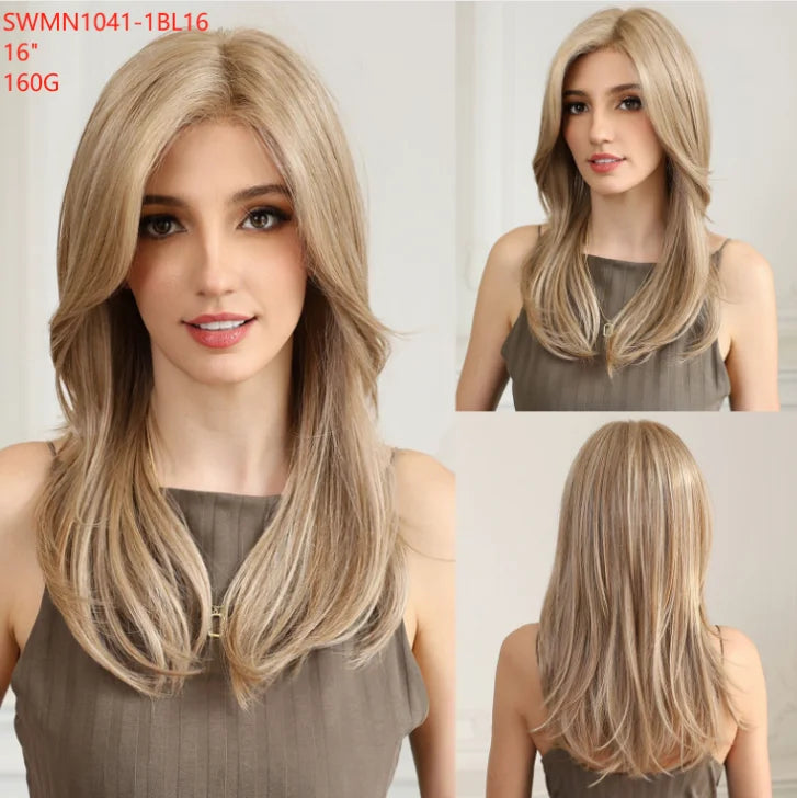 New Arrival High Quality Transparent Lace Synthetic Fiber Monofilament Mono Lace Wigs for Women Heat Resistant White Wig
