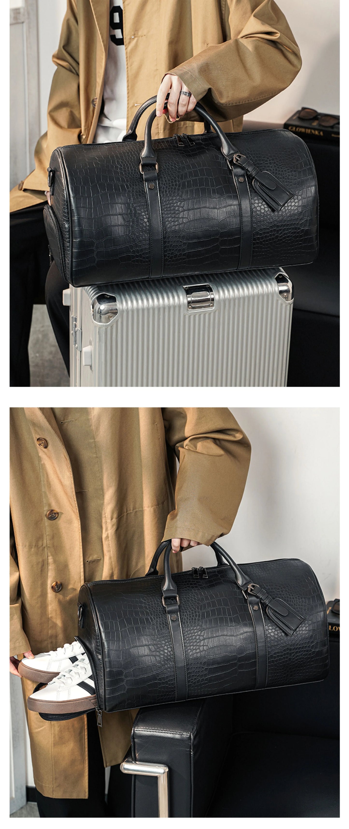 Internet Celebrity Hand-Carrying Short Travel Women's Dry Wet Separation Travel Bag