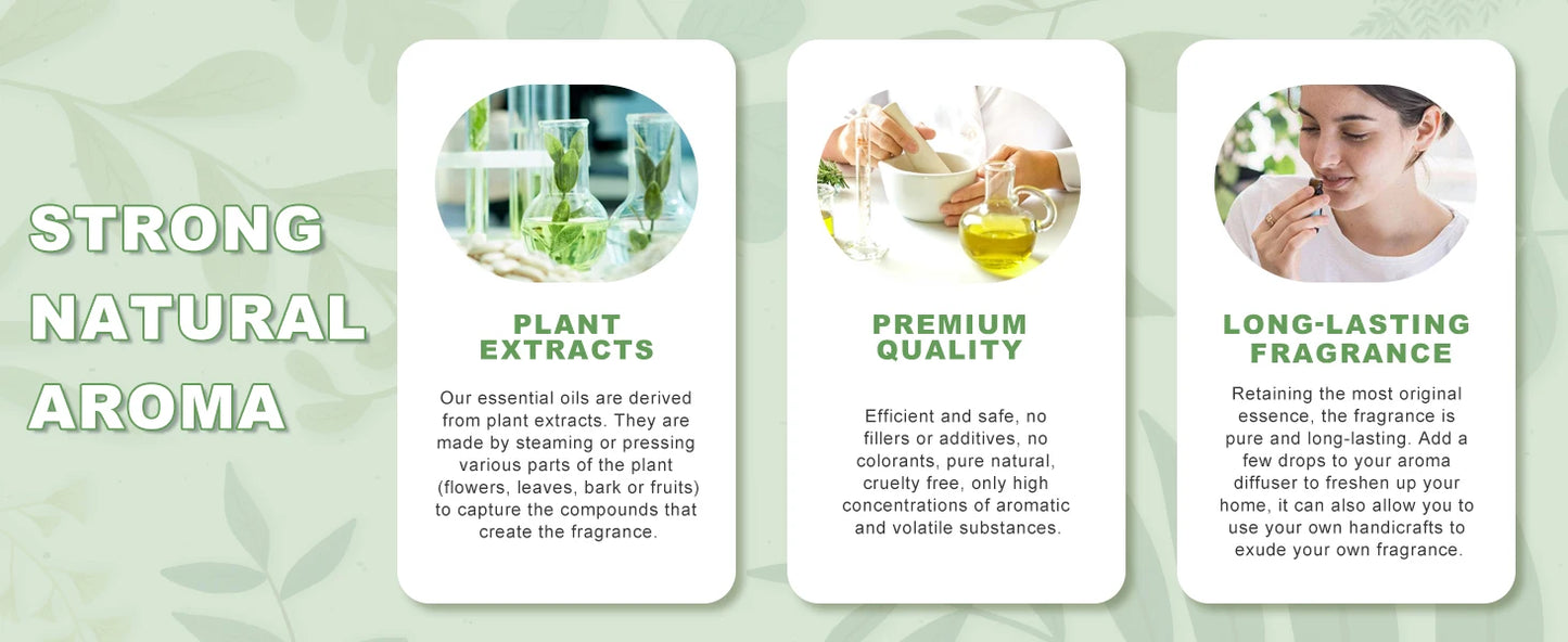 PHATOIL 100ml Natural Essential Oil For Skin Aromatherapy Lemongrass Eucalyptus Lavender Peppermint Fragrance Essential Oils