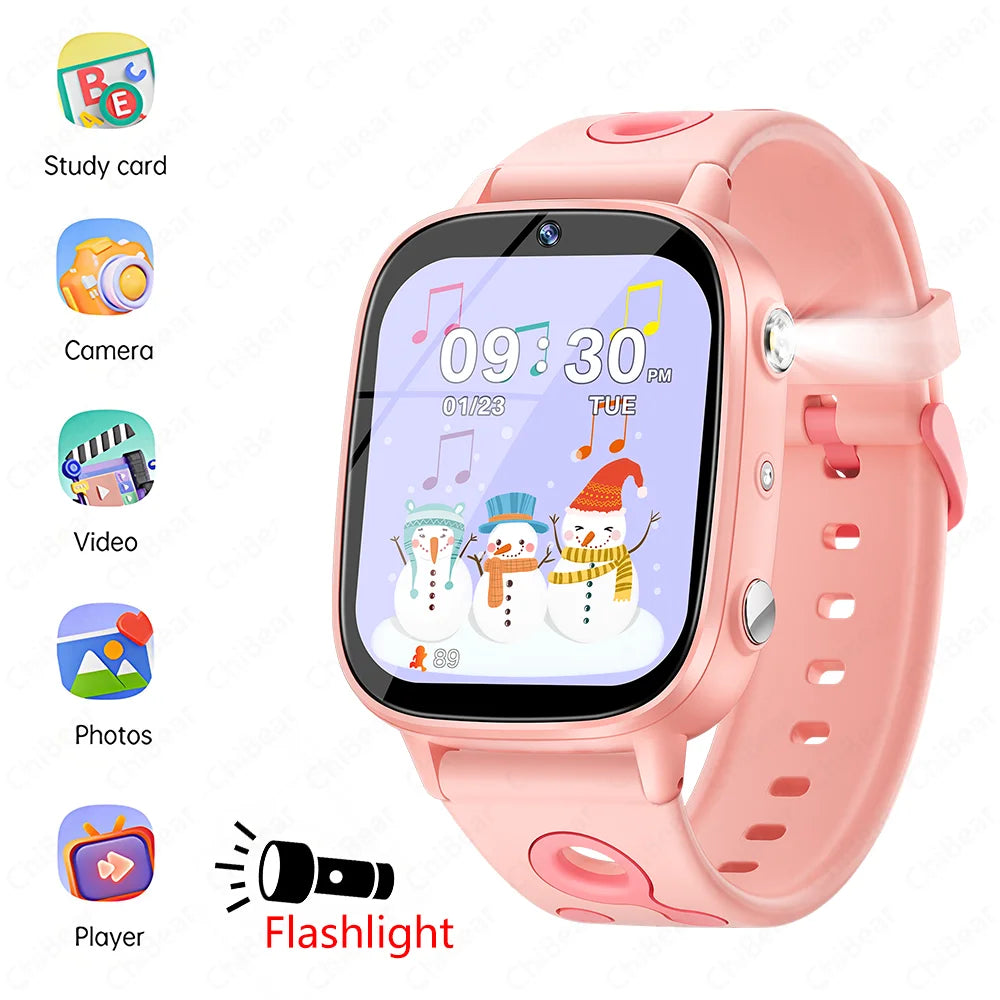 2025 New Smart Watch For Children HD Touch Screen Camera 26 Games Learn vocabulary Alarm Clock Calculator Birthday Gift Boy Girl