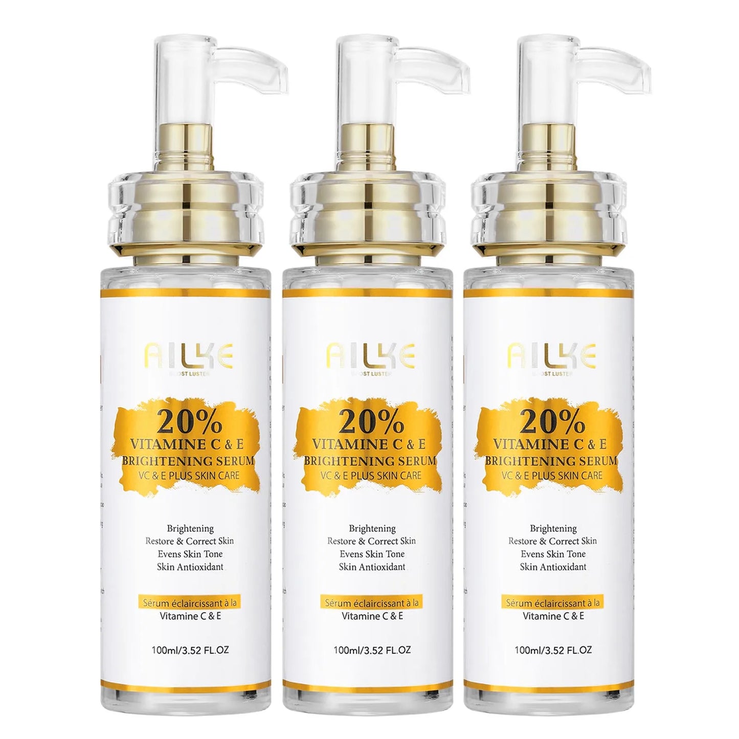 AILKE Vitamin C Skin Care Set, with Lightening Body Lotion, Even Skin Tone Face Cream, Whitening Serum, Brightening Soap
