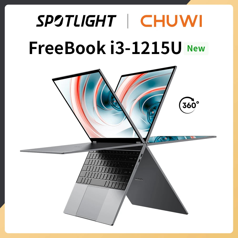 CHUWI FreeBook Laptop i3-1215U / N150 Processor 13.5" IPS Screen 2 In 1 Laptop Tablet PC 12GB RAM 512GB SSD Support Stylus