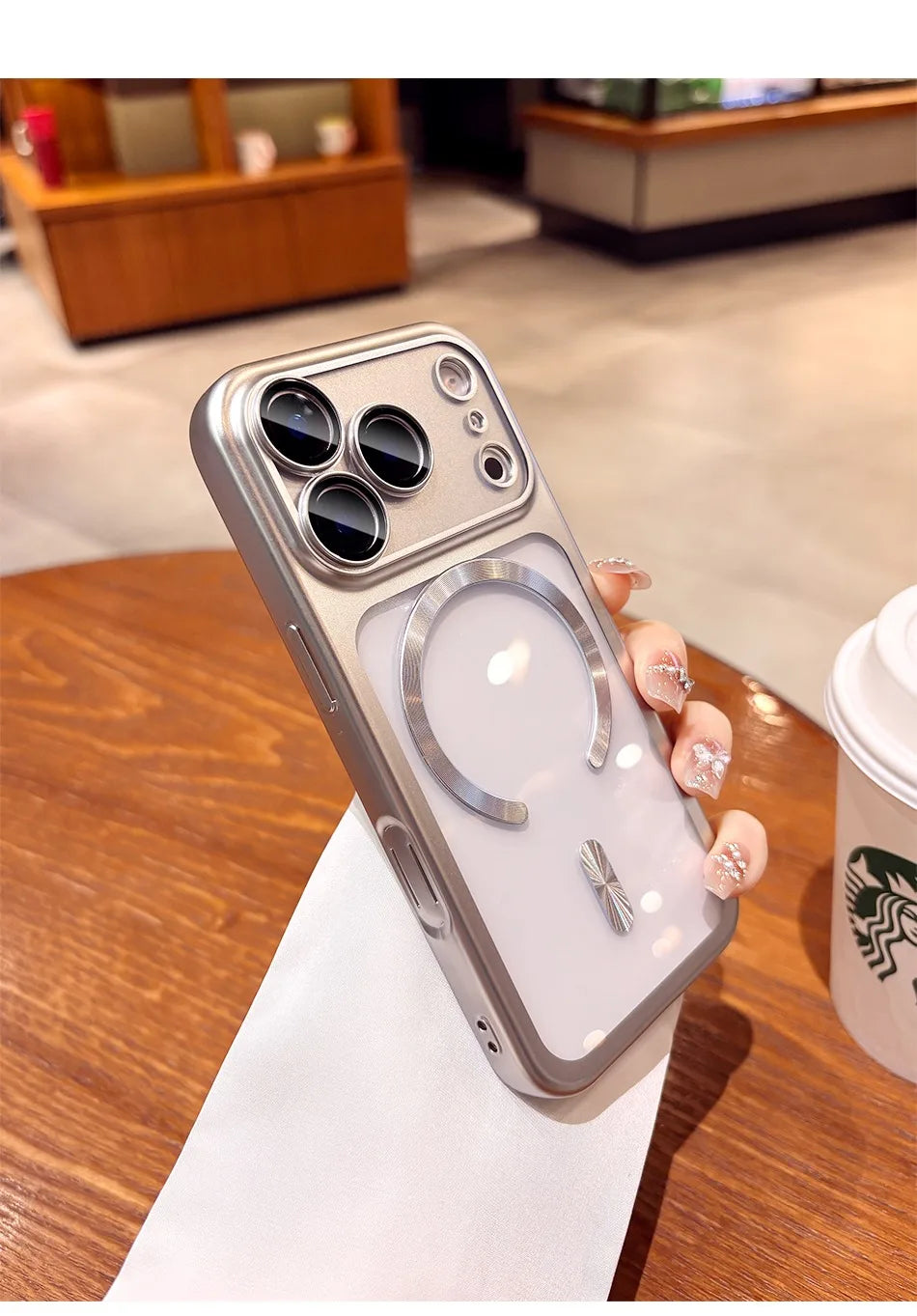 17ProMax Cases Original Soft Magsafe Case for iPhone 17 Pro Max iPhone17 ProMax Transparent Lens Film Wireless Charging Cover