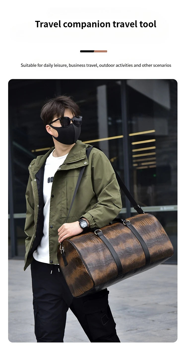 European and American Style Travel Bag Fashionable and Personalized Hand-held Shoulder Short Distance Outdoor Sports and Fitness