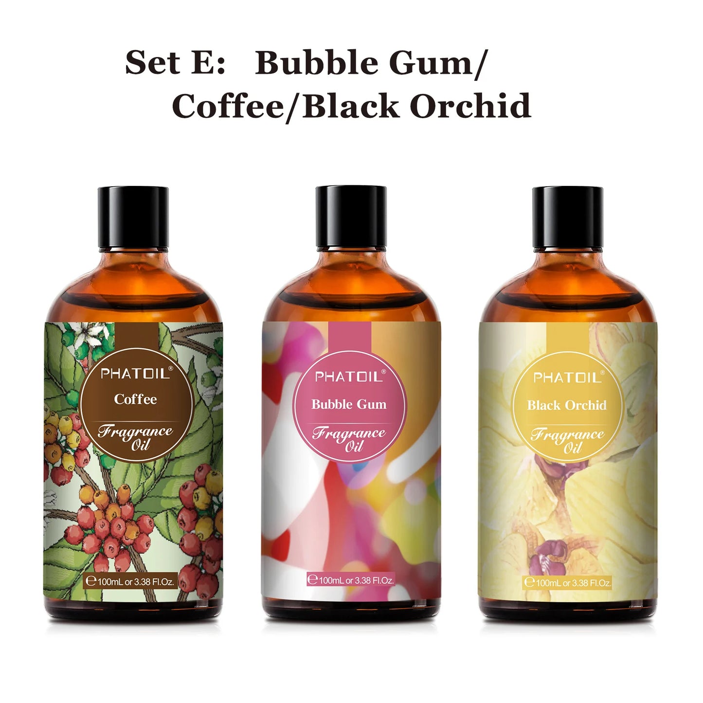 PHATOIL 100ml Aroma Fragrance Oil Fresh Linen Bubble Gum Baby Powder Angel Aromatherapy Essential Oils For Skin Candle Making