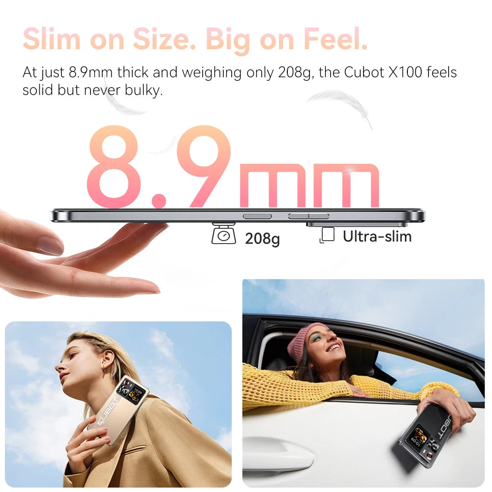 6.88-Inch Android Smartphone 5G Cubot X100, Dimensity 7025, 6nm, 2.5GHz, 16GB(8+8), 256GB, 64MP Camera, 5100mAh Battery, NFC