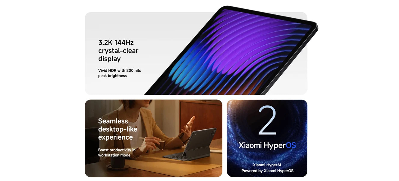 Global Version Xiaomi Pad 7 Snapdragon 7+ Gen 3 Octa-core CPU Tablet 8850mAh 13MP Camera 11.2" 3.2K Display 144Hz