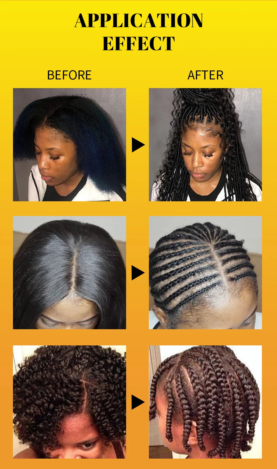 African Biotin Braid gel 100g Edges Control Twist Gel Tames Frizz & Edges Jojoba Oil Styling Braiding Gel Anti Hair Loss Wax,Loc