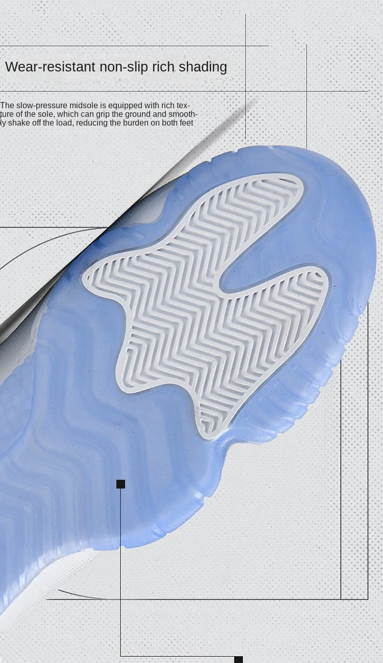 2025 New Spring and Summer Basketball Shoes for Male Students, Versatile Couple Models, Shock-Absorbing Sports Shoes