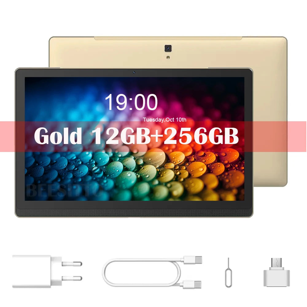Global Version 14 Inch 1920x1080 IPS Big Screen Tablet PC 5+13MP Camera 12+256GB Deca-Core планшет 2 IN 1 Tablets Android Laptop