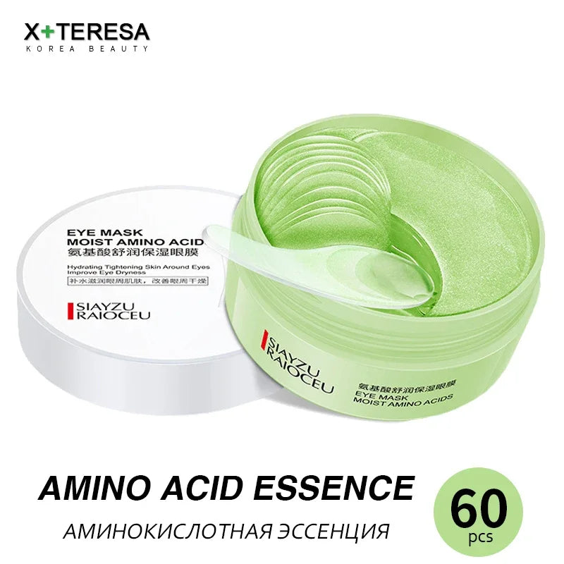 24K Gold Eye Patches Korean Collagen Firming Tender Eye Care Hydrogel Relax Seaweed Green Eyes Mask Moisturizing Hydrating