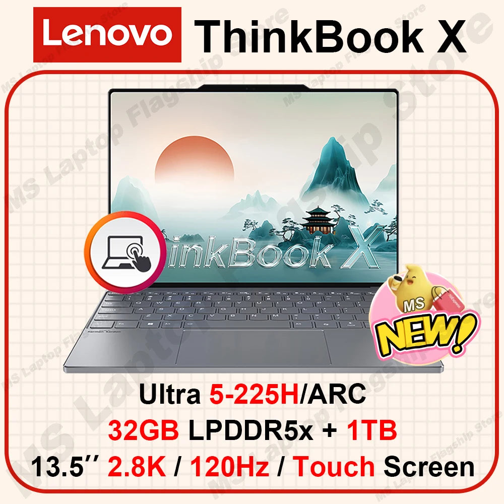 【2025 New】Lenovo ThinkBook X 32G+1T Ultra5/Ultra9/ARC 13.5inch 2.8K 120Hz (Optional Touch Version)