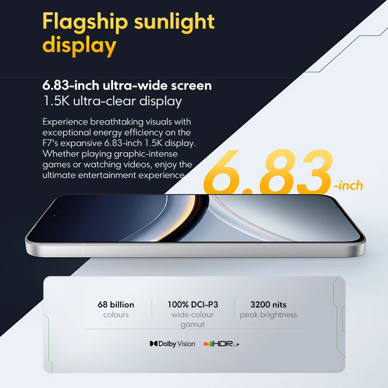 POCO F7 5G Global Version Smartphone Snapdragon® 8s Gen 4 6500mAh Battery 6.83" 1.5K AMOLED 50MP Camera OIS NFC 90W HypeCharge